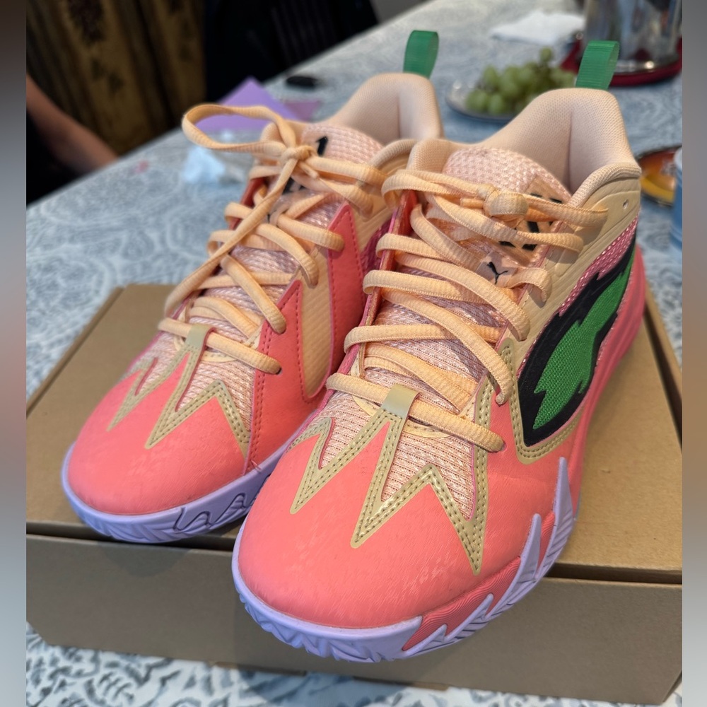 Puma Scoot Zeros Georgia Peach & Green Sneakers - Big Boy